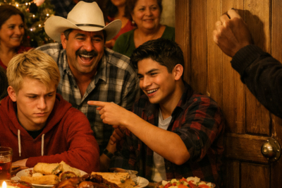 Le dijeron “Perdedor” y lo invitaron a cenar por burla en Nochebuena; el padre se rió… hasta que un golpe en la puerta convirtió el chiste en un secreto imposible de esconder.