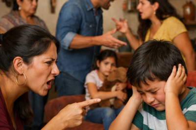 Después de dejar a mi esposo en el aeropuerto por “un viaje de negocios”, mi hijo de 8 años susurró una frase que convirtió mi casa en un campo de acusaciones