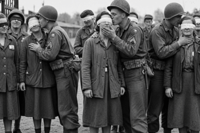 «“Cierren los ojos y no se muevan”, ordenó el soldado frente a las mujeres alemanas temblando entre ruinas y nieve… ellas pensaron que era el inicio de su peor pesadilla, pero lo que sintieron en sus manos, lo que apareció a su alrededor y la verdad que descubrieron al abrir los ojos cambió para siempre todo lo que creían saber del enemigo»