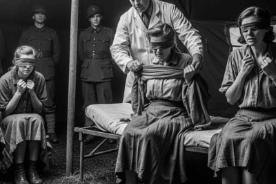 “Archivos recientemente revelados narran el desconcertante episodio en el que un grupo de mujeres alemanas, agotadas y confundidas tras semanas de desplazamientos, recibió la extraña instrucción de ‘cerrar los ojos y no gritar’ justo antes de la llegada de médicos británicos. Lo que parecía un ritual inquietante terminó revelando un error de comunicación que cambió por completo la percepción del campamento.”