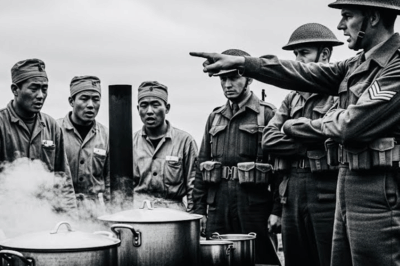 «“¡Cocinad para todos, también para nosotros!”: los cocineros japoneses capturados que quedaron paralizados cuando los soldados británicos les entregaron las ollas, el sorprendente olor a arroz en un campo de guerra, la orden que nadie entendió y el giro inesperado que desmontó todo lo que creían saber sobre el enemigo»
