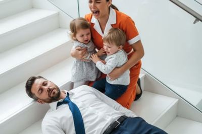 Después de una caída por las escaleras, el jefe fingió estar inconsciente—lo que la niñera hizo a continuación lo llevó a lágrimas.
