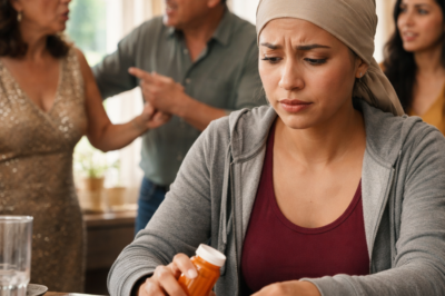 Mi madrastra destruyó mis pastillas de quimioterapia porque “me hacían verme enferma” en su elegante fiesta… lo que ocurrió después dejó a todos en silencio absoluto