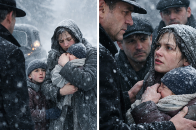 “¿Quién hizo esto?” – Un jefe de la mafia vio a una viuda y a sus hijos abandonados en una tormenta de nieve.